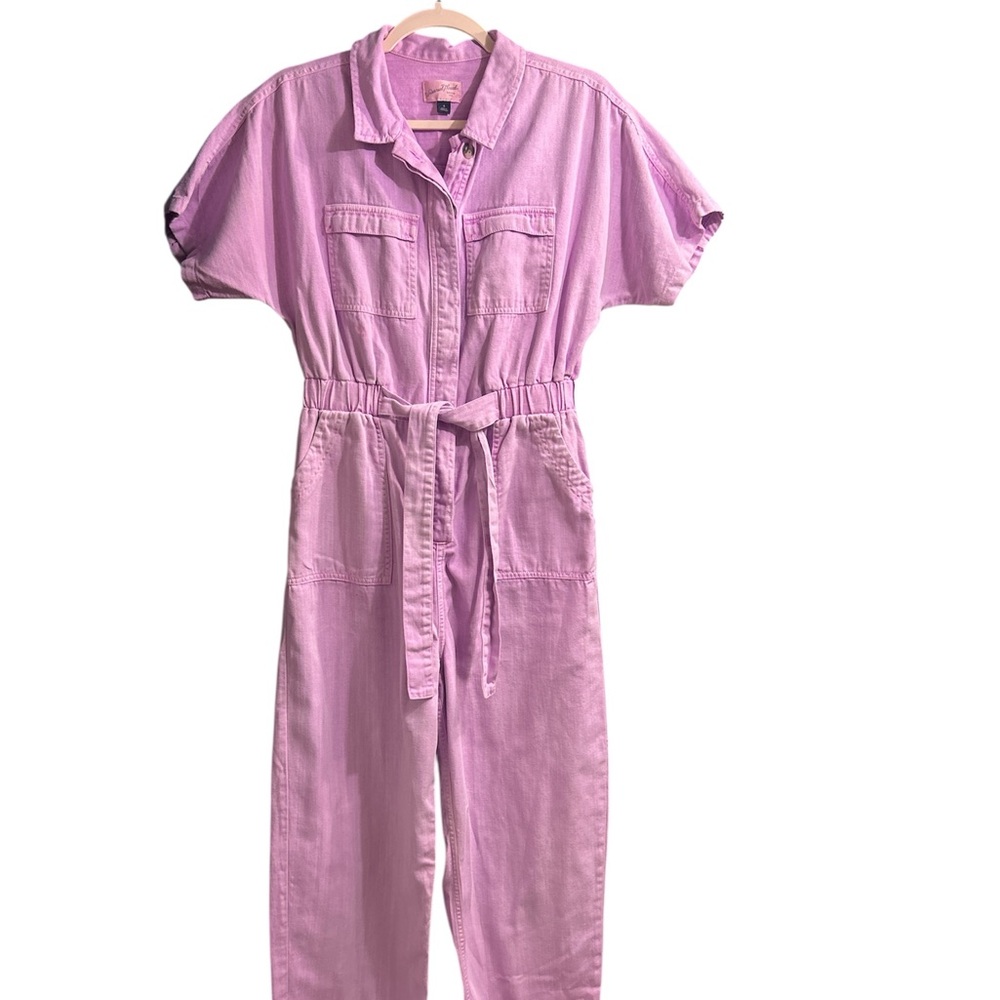 Universal Thread Pink Short-Sleeve Utility Jumpsuit